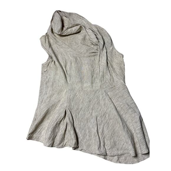 Vintage Irene Van Ryb Linen Cowl Neck Top EU 44 | 90s French Minimalist - Picture 5 of 8